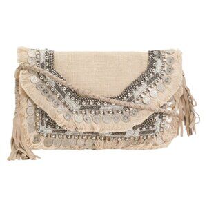 ANTIK KRAFT Beaded Crossbody Clutch